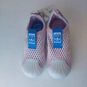 adidas Superstar 3602.0 Toddler Pink Blue Sneakers Size 9.5 K New Without Box